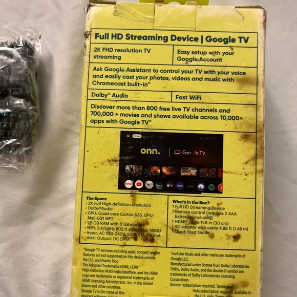 ONN Full HD HDMI Streaming Device 📺 Google TV – Port Warwick, Newport News - Picture 2 of 2